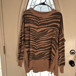 Aerie leopard print sweatshirt / tunic
